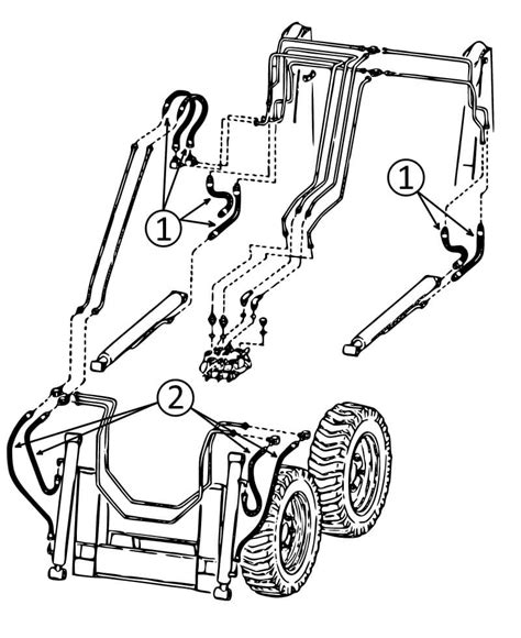 remove a stuck hydralic hose on bobcat skid steer|bobcat skid steer hydraulic system.